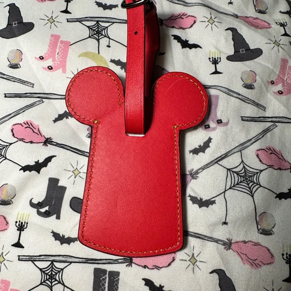 Coach Disney Red Leather Mickey Ear Luggage Tag - Picture 5 of 5